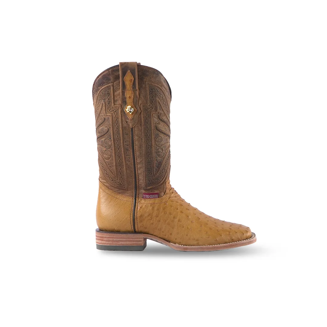 Texas Country Western Boot Ostrich Umber 501 AV20 PS