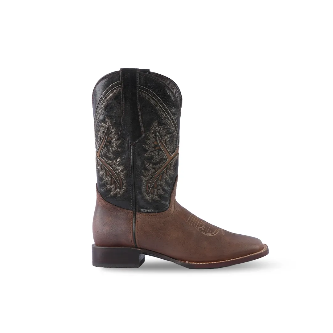 Texas Country Western Boot Ranch Camel Square Toe E29