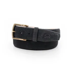 The Buck Belt - Coal Waxed Suede