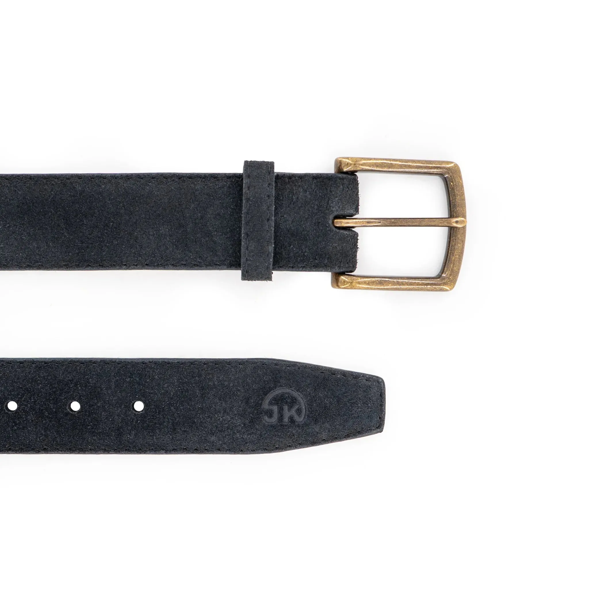 The Buck Belt - Coal Waxed Suede