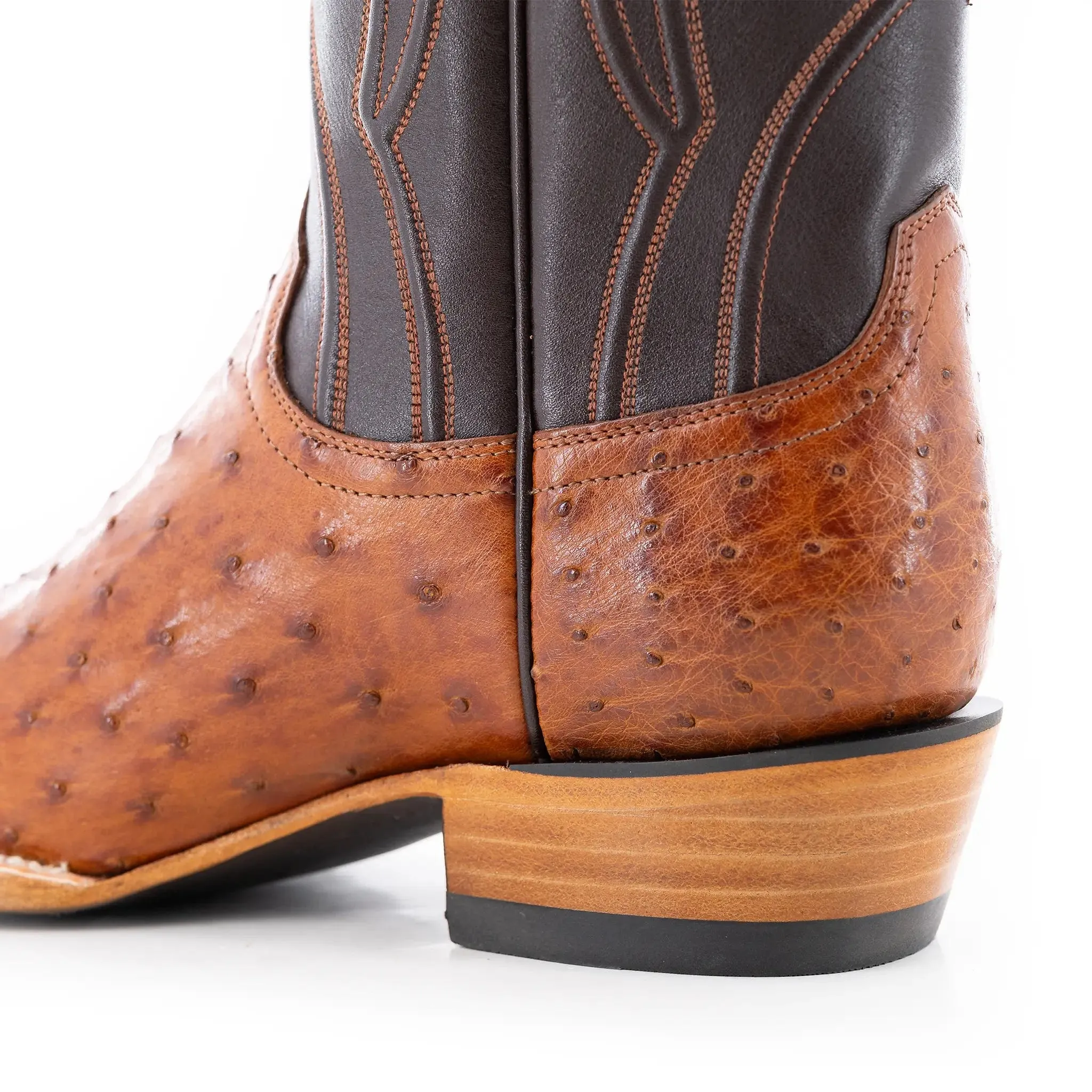 The Doc - Chocolate/Cognac FQ Ostrich