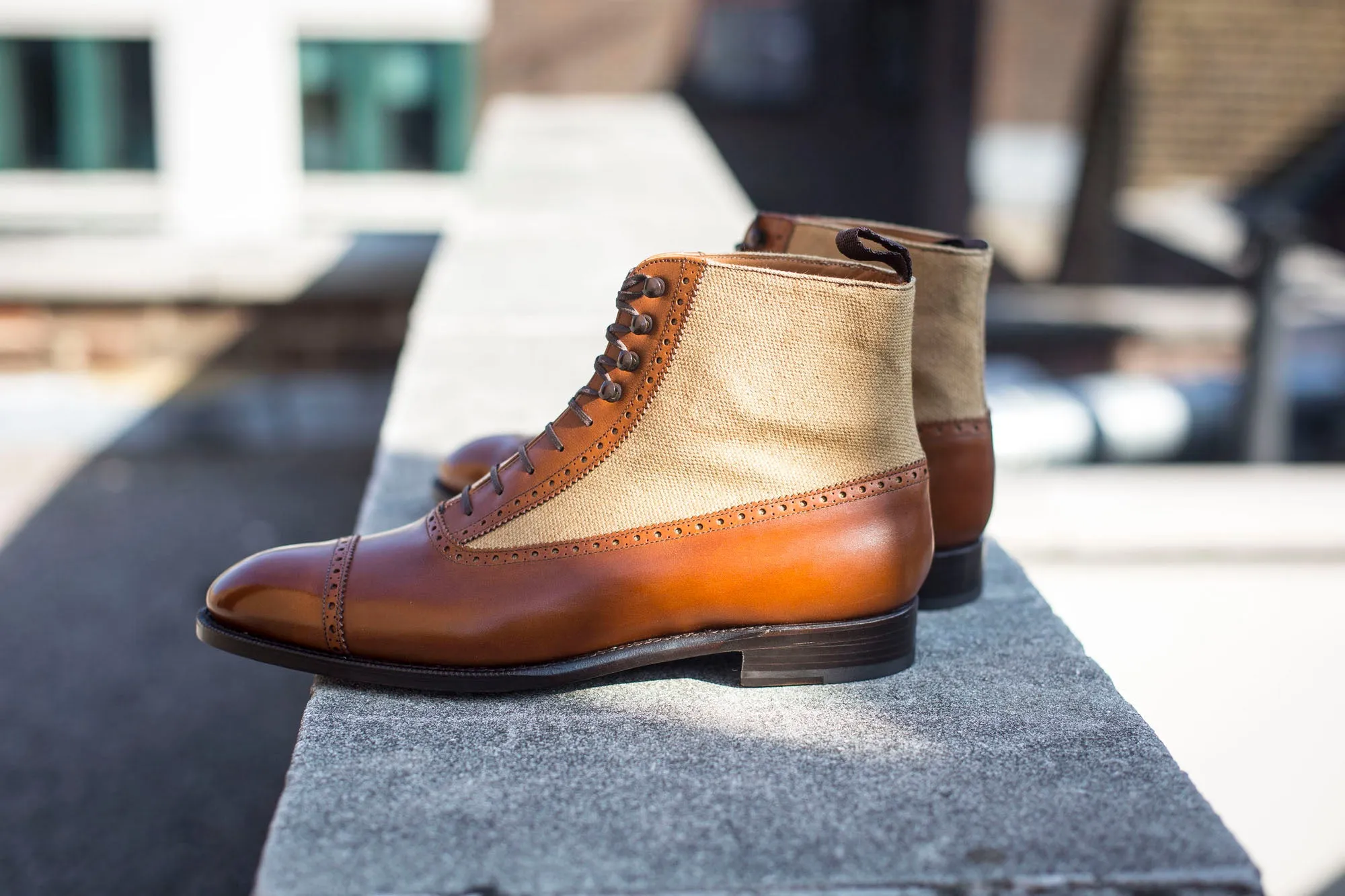 Tyler - MTO - Maple Calf / Hemp Canvas - NGT Last - Single Leather Sole