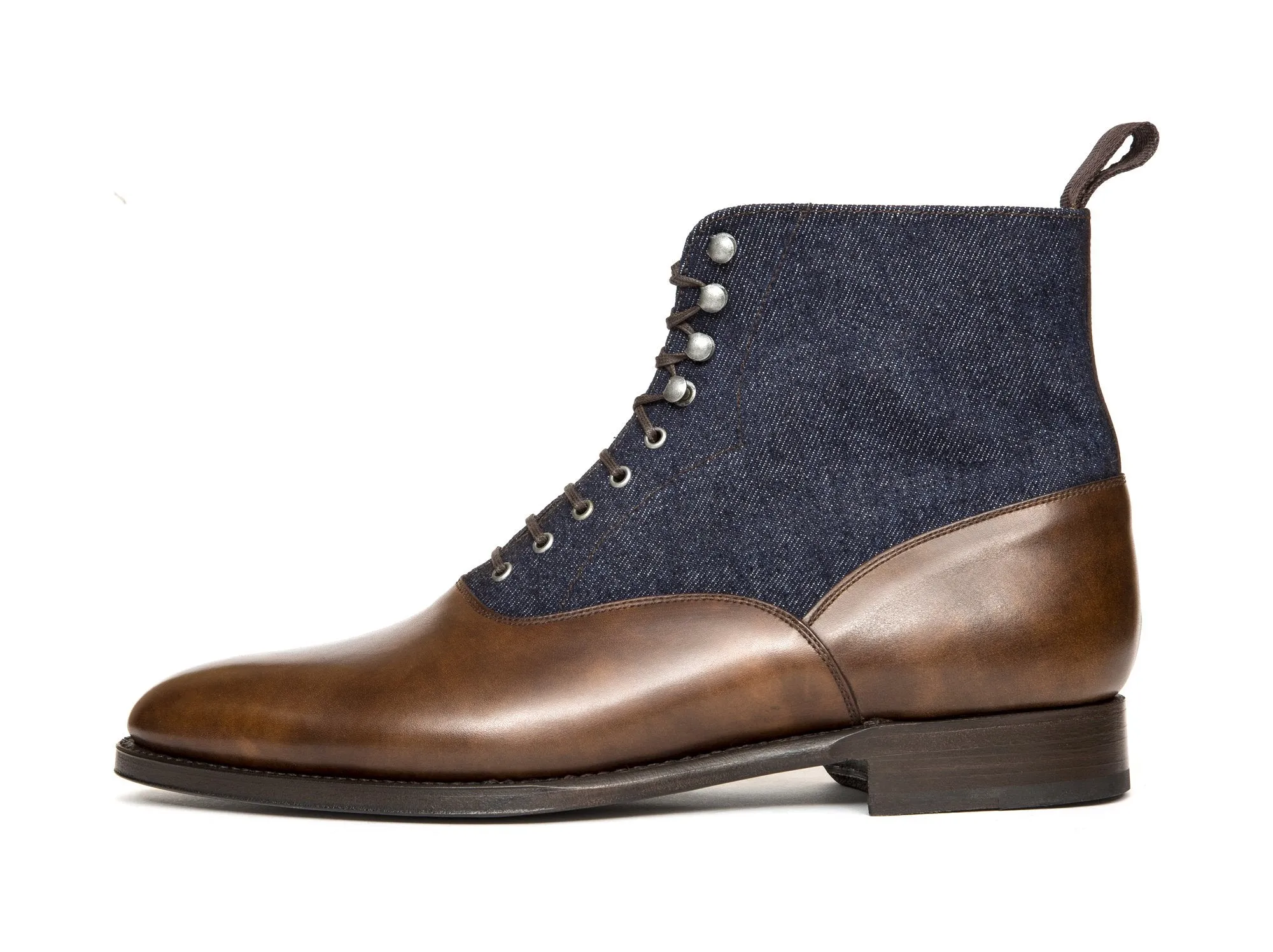 Wedgwood - MTO - Copper Museum Calf / Denim - TMG Last - Single Leather Sole