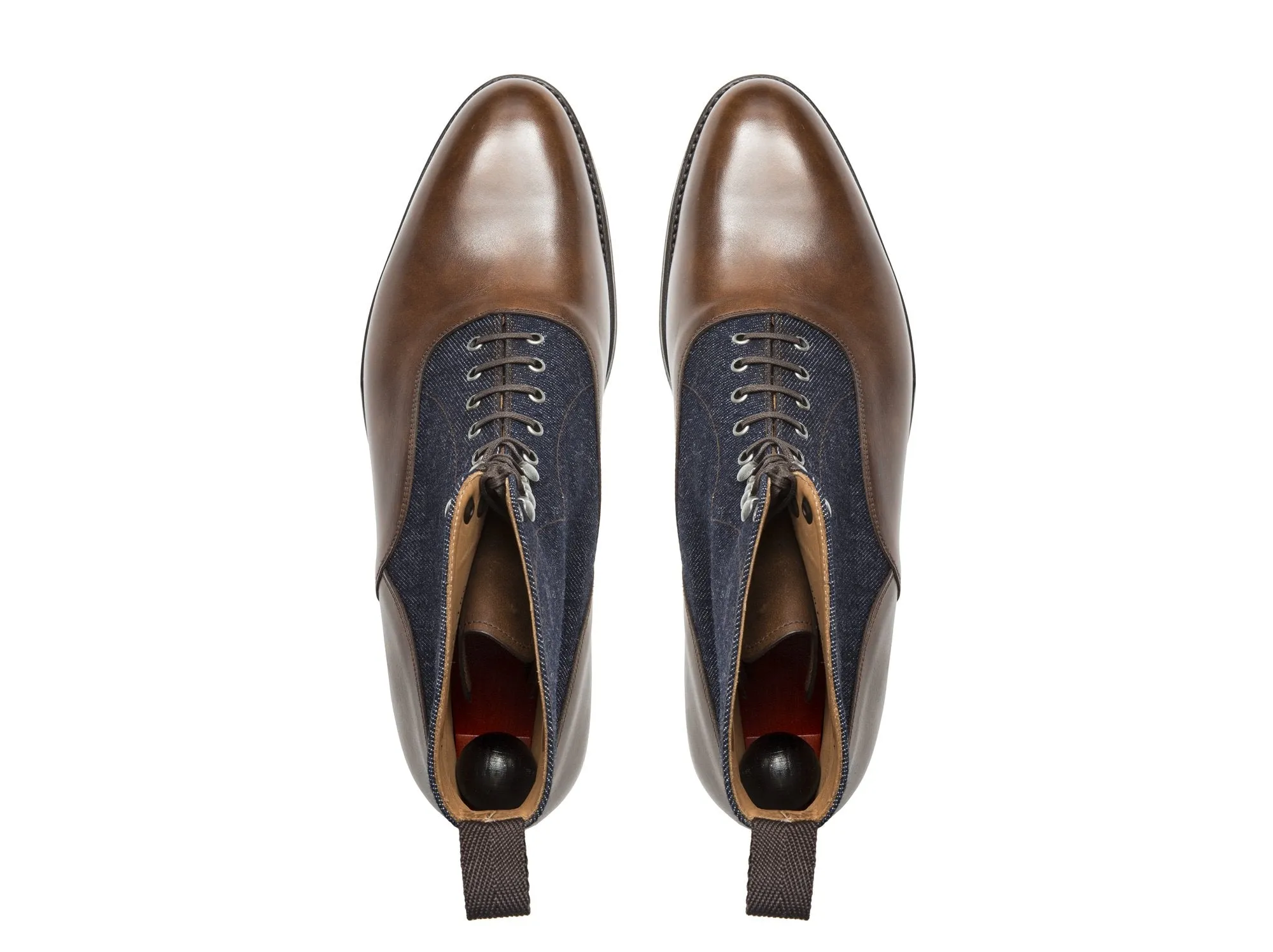 Wedgwood - MTO - Copper Museum Calf / Denim - TMG Last - Single Leather Sole