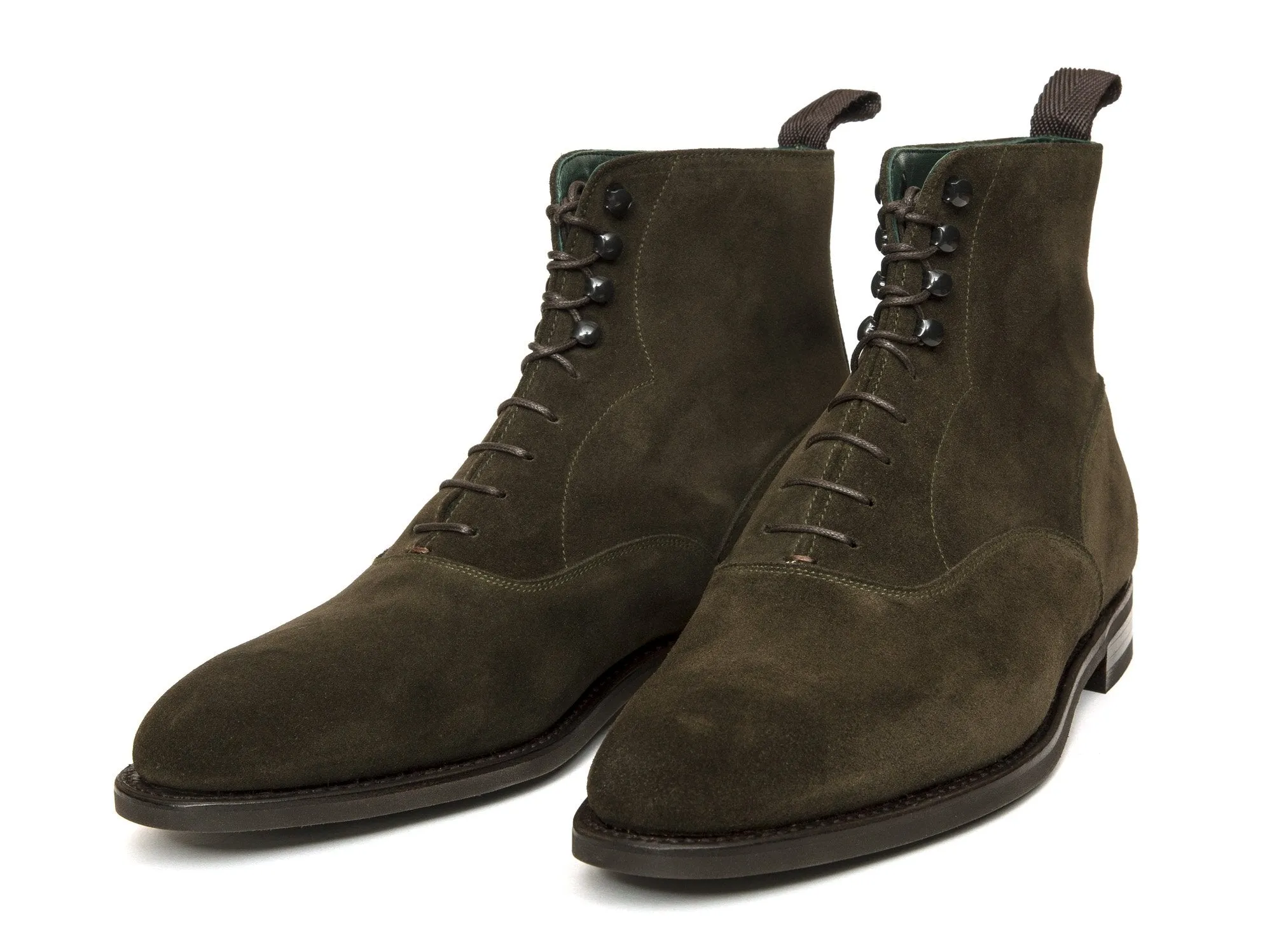 Wedgwood - MTO - Moss Suede - TMG Last - Country Rubber Sole