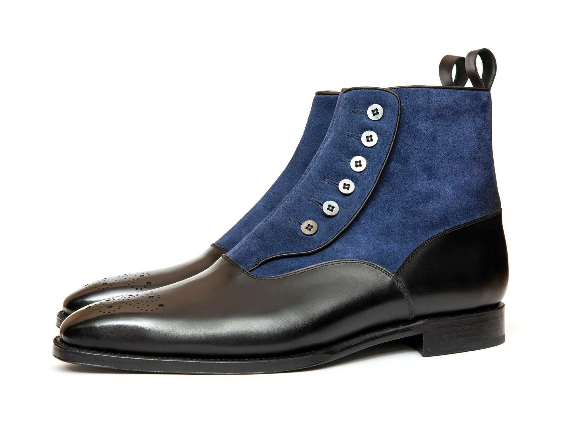 Westlake - MTO - Black Calf / Marine Suede - MGF Last - Single Leather Sole