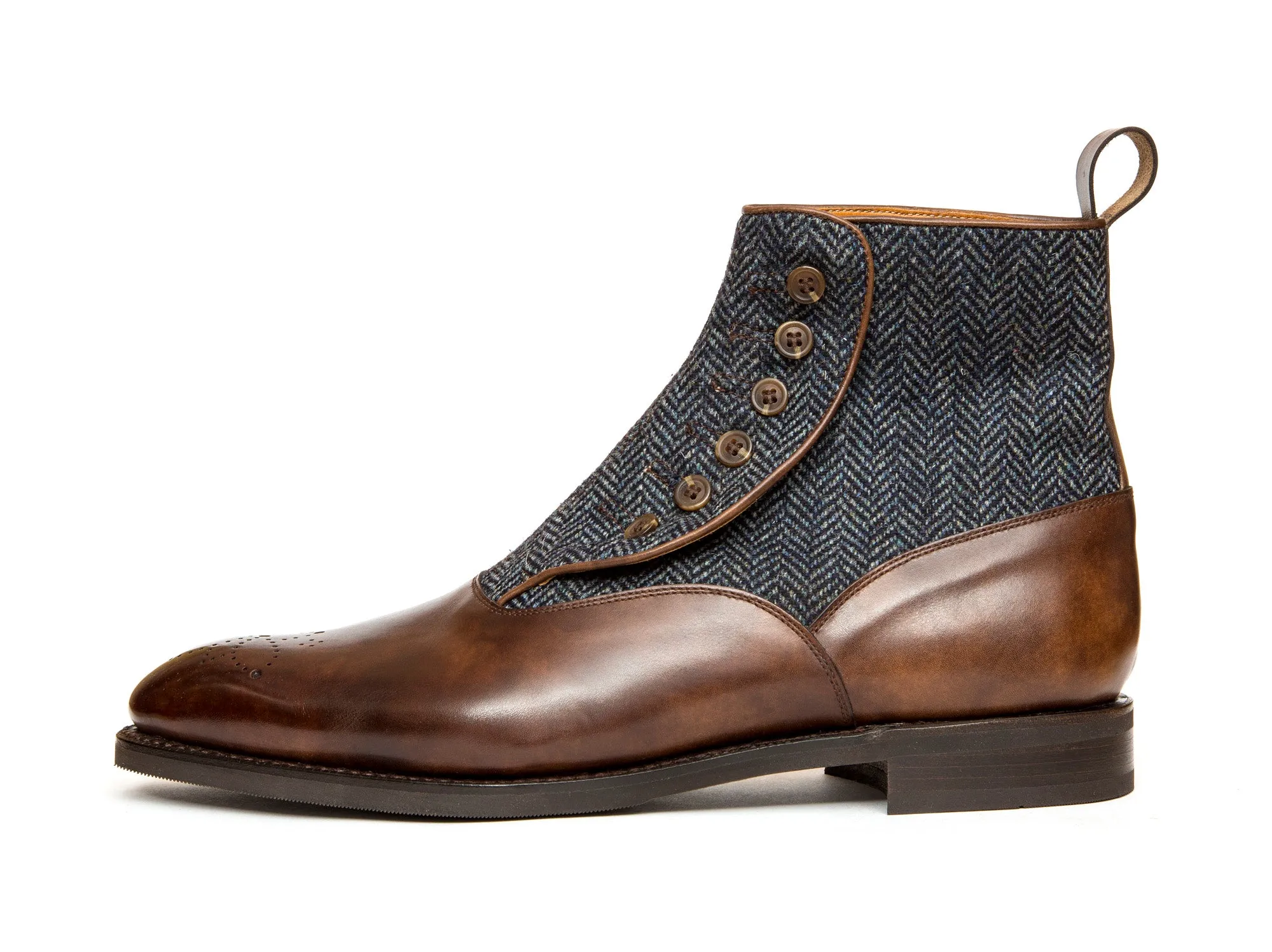 Westlake - MTO - Copper Museum Calf / Blue Tweed - NGT Last - City Rubber Sole