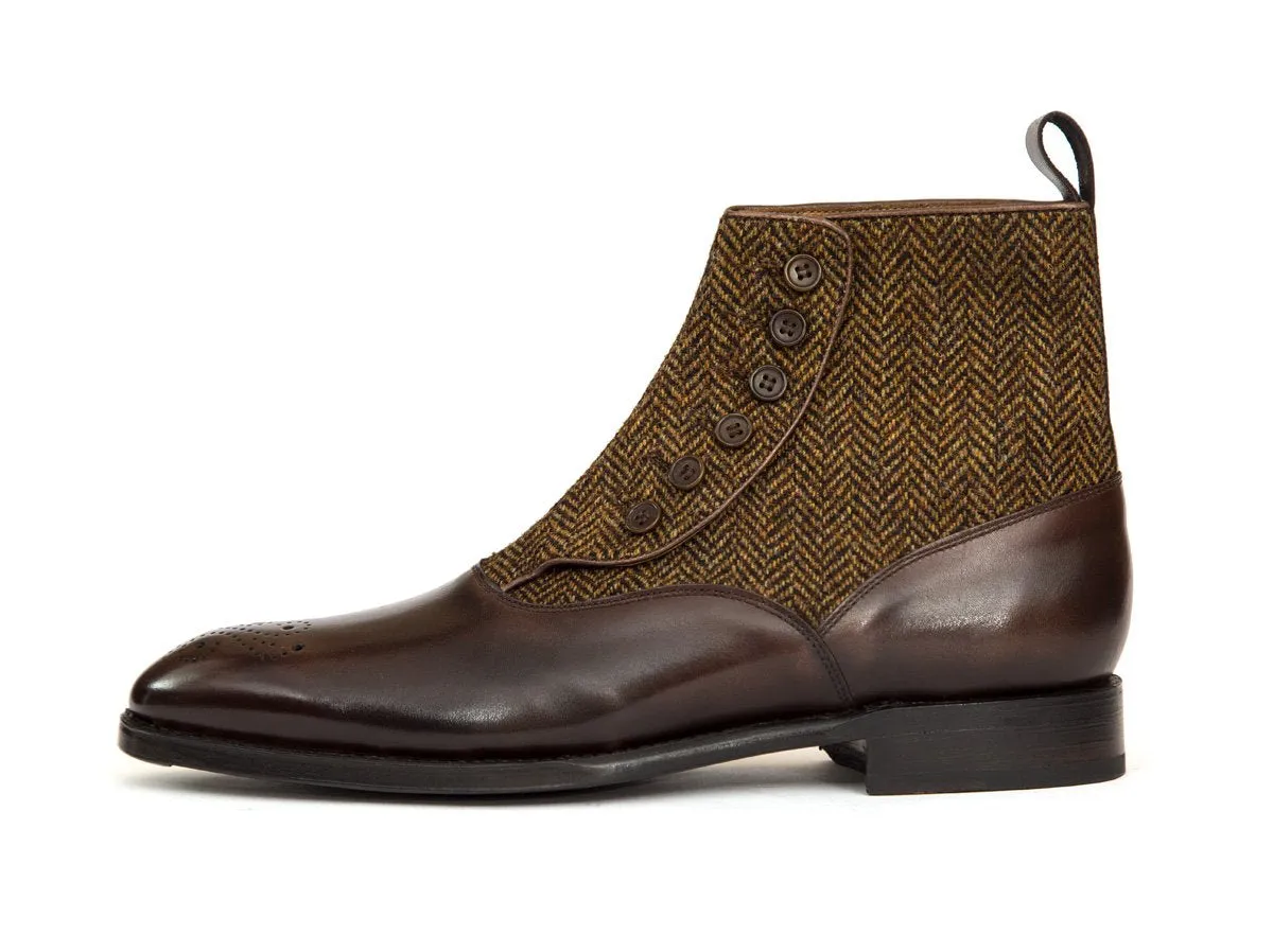 Westlake - MTO - Dark Mahogany Calf / Gold Tweed - NGT Last - Single Leather Sole