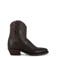 Women's Lucchese Mad Dog Goat Boots Chocolate Burn #N9754 R4